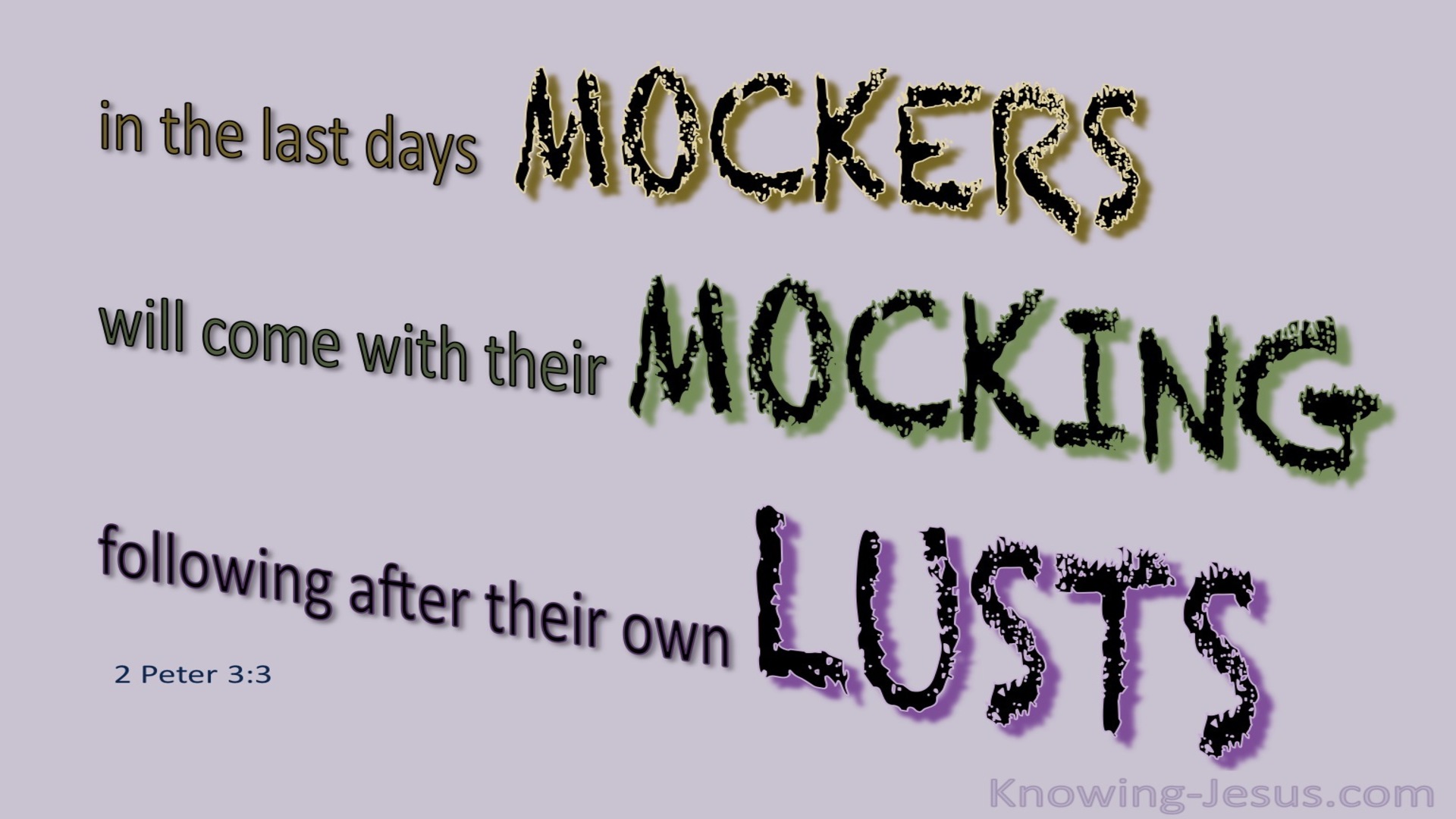 2 Peter 3:3 Mockers In The Last Days (pink)